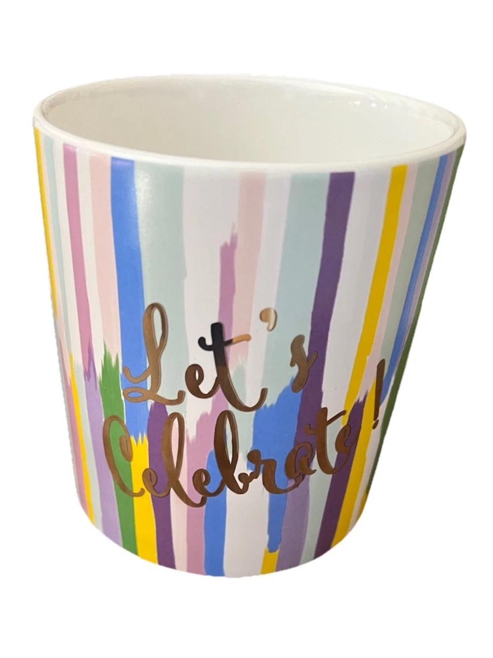 Ceramic Let's Celebrate Vase Planter Birthday Congratulation Graduation